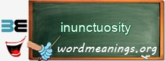 WordMeaning blackboard for inunctuosity